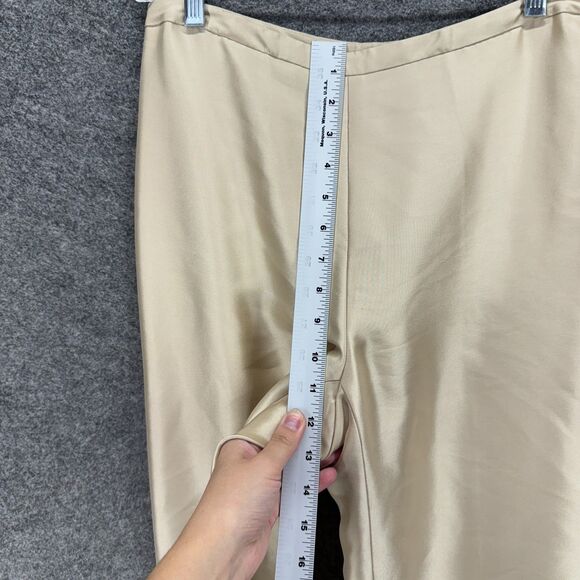Ann Taylor Dress Pants Women 6 Beige Pleated High Rise Silk Lined Zipper Casual - Picture 4 of 7